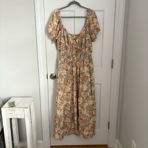 Arula Floral Puff Sleeve Maxi Dress